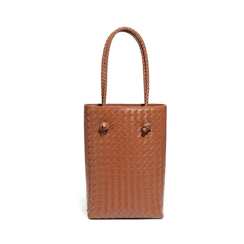 源头工厂定制手工编织包时尚手提托特女包潮流复古百搭单肩腋下包