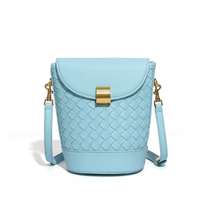 外贸跨境水桶包包小众设计新款马卡龙单肩女包简约潮大容量斜挎包