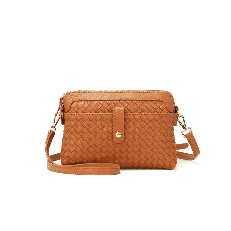 广州女包 2024工厂新款包包单肩多功能手提包编织斜跨包一件代发