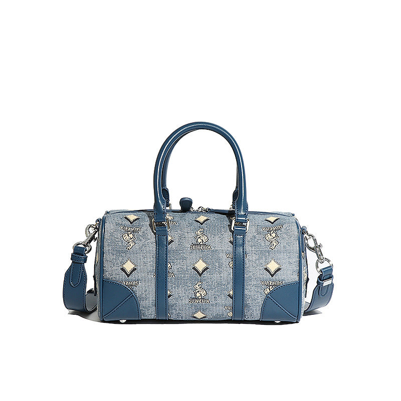 跨境高级感棉麻兔兔手提包通勤百搭大容量枕头包休闲单肩斜挎女包