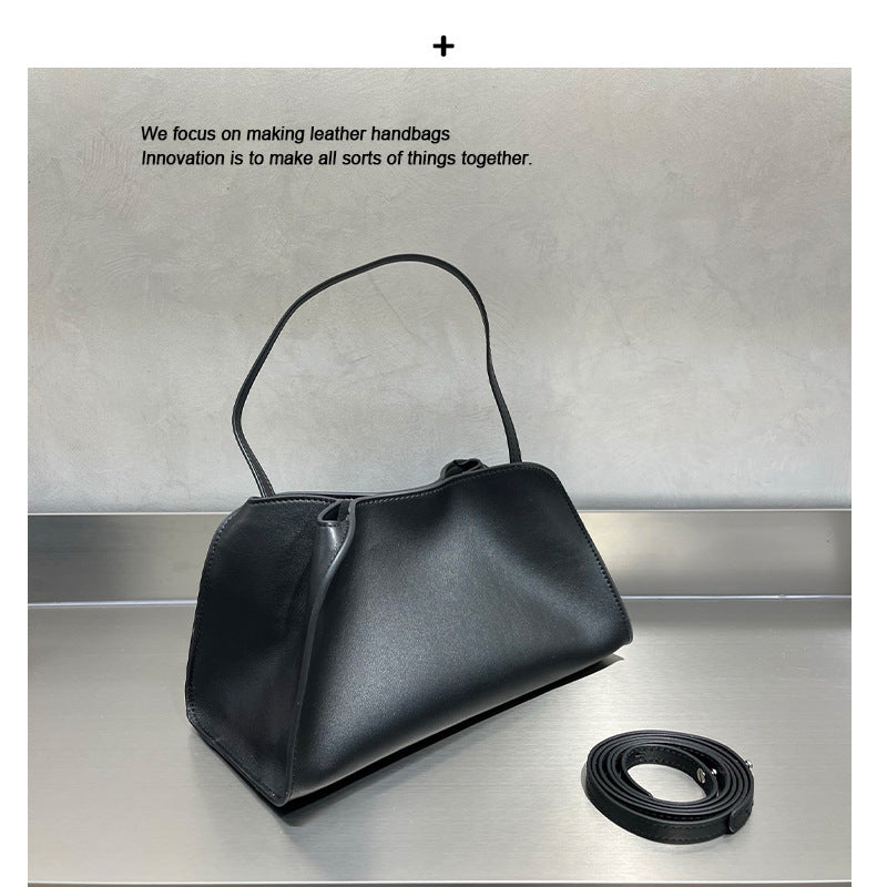 2025新款女包真皮单肩包腋下包女包头层牛皮时尚百搭通勤包托特包