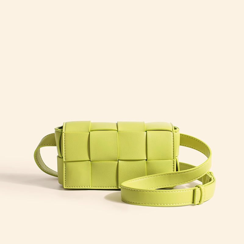 女包时尚百搭2023新款潮夏季休闲编织包运动单肩斜挎包真皮小方包