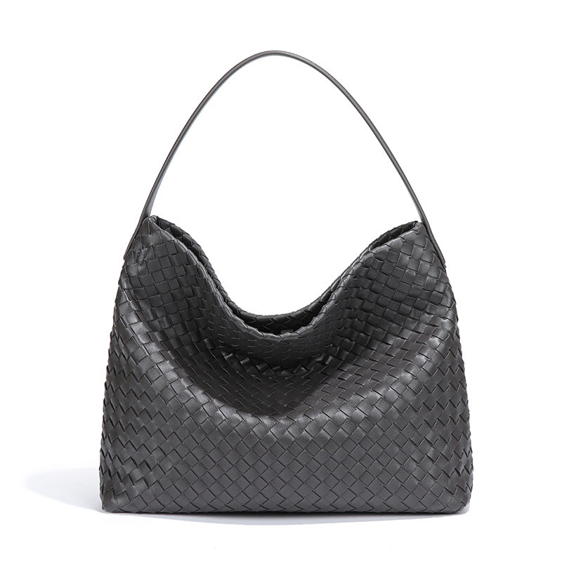 跨级高级感潮流大容量托特女包时尚手工编织包通勤质感单肩斜跨包