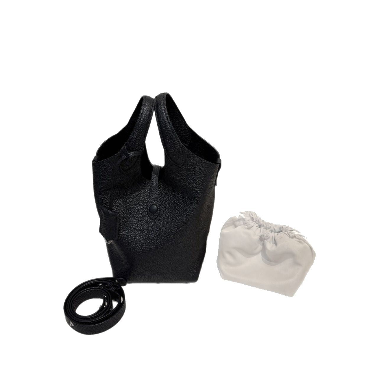 2025新款大容量托特包简约百搭时尚单肩包头层牛皮软腋下包妈咪包