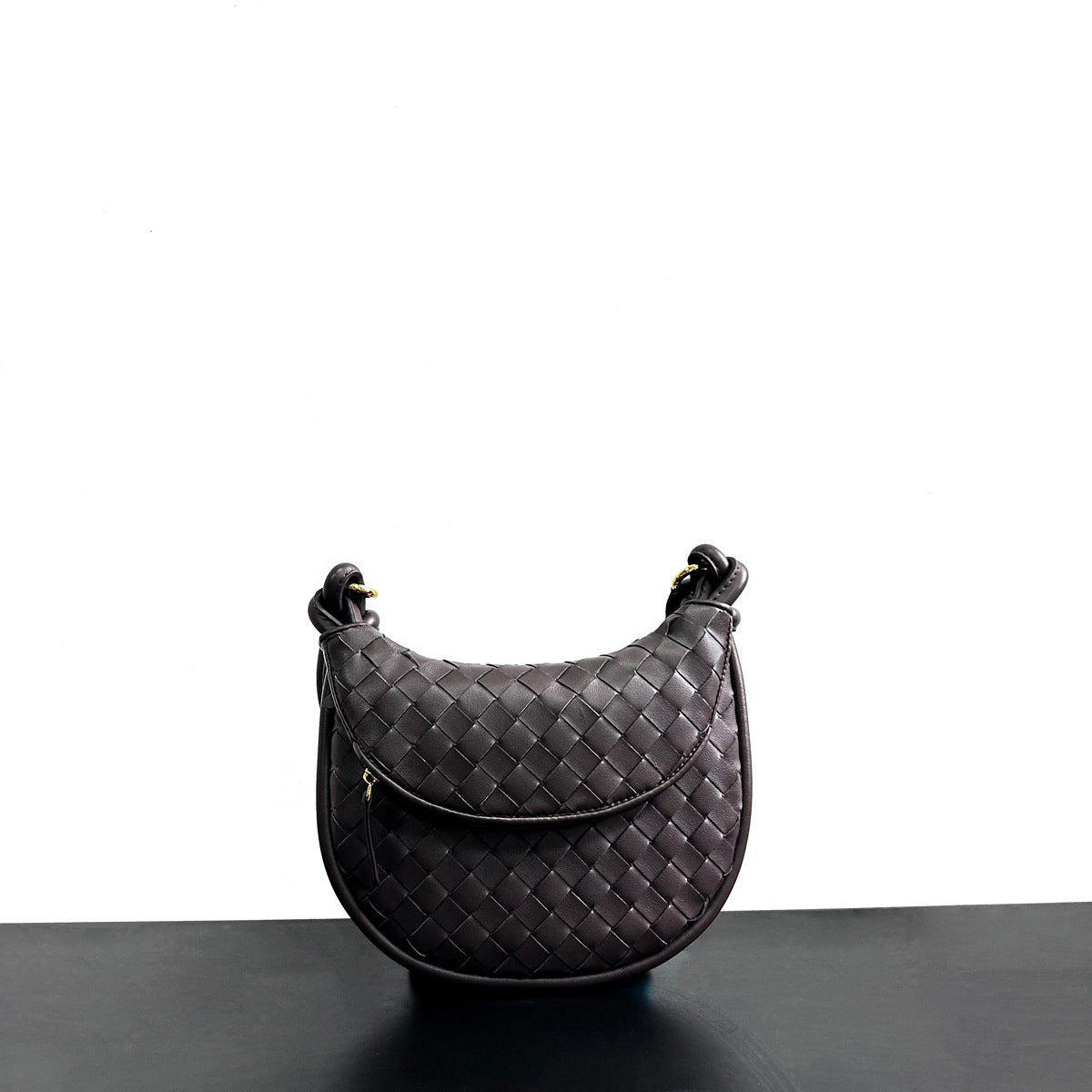 2023新款秋冬原创编织真皮腋下包女简约通勤托特包大休闲手提包女