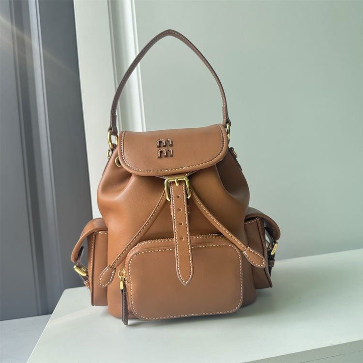 m缪家新款双肩包学院风复古背包日韩包包ins网红同款男女休闲帆布