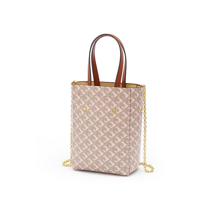 时尚简约轻奢女士手提单肩斜挎包质感潮休闲狗牙女款大容量托特包