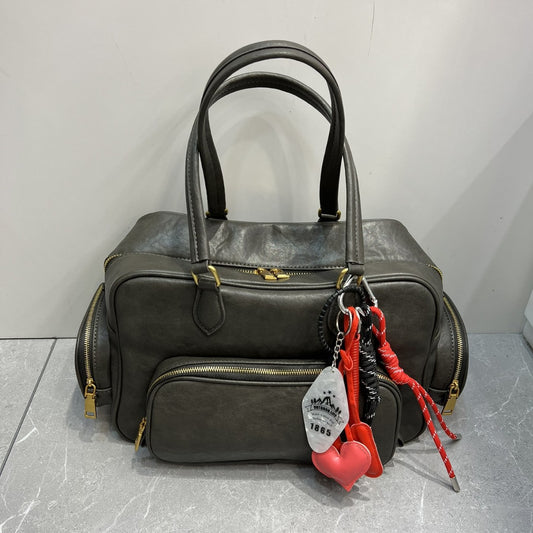 植鞣牛皮托特包大容量包包女式2024秋冬新款腋下单肩大包波士顿包