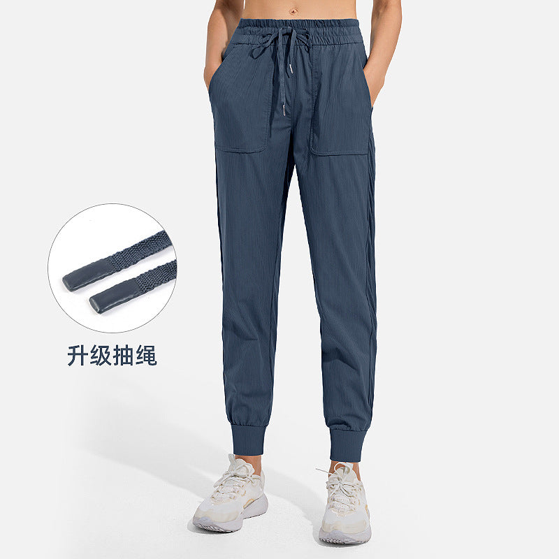 宽松休闲运动裤女抽绳束腿小脚显瘦跑步舞蹈瑜伽裤透气长裤健身服