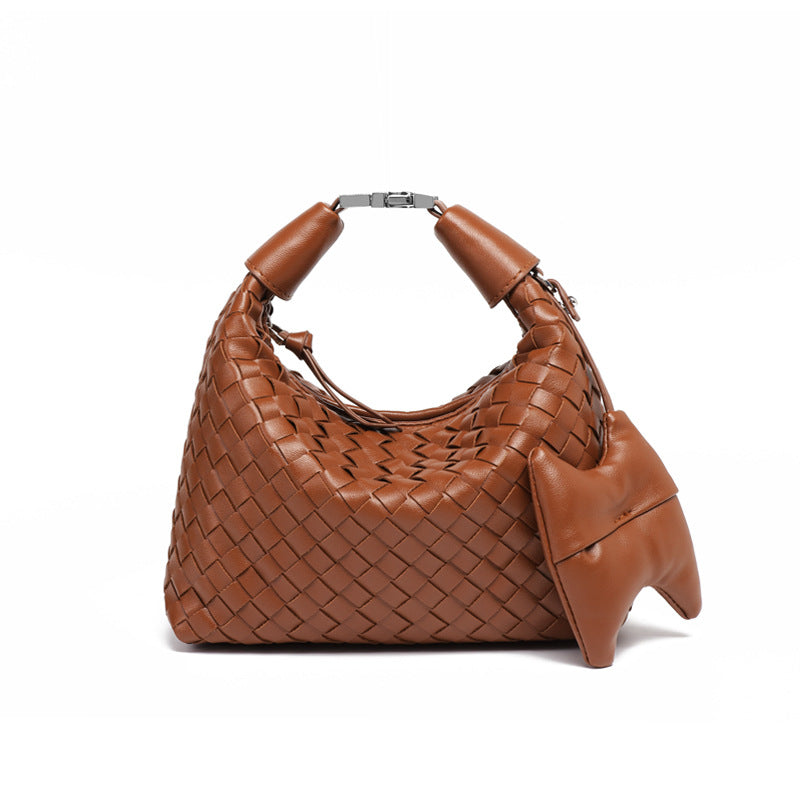 包包女2025新款手工编织包跨境手提饭盒包质感潮流休闲单肩斜跨包