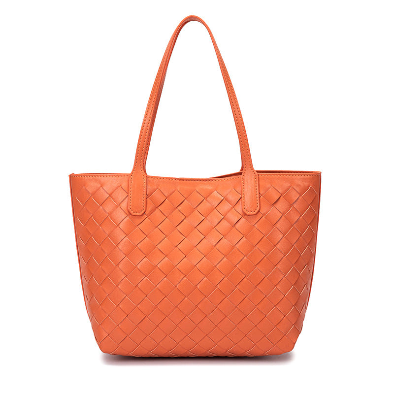 2025新款韩版菜篮子编织女包托特包大容量两件套子母包女士手提包