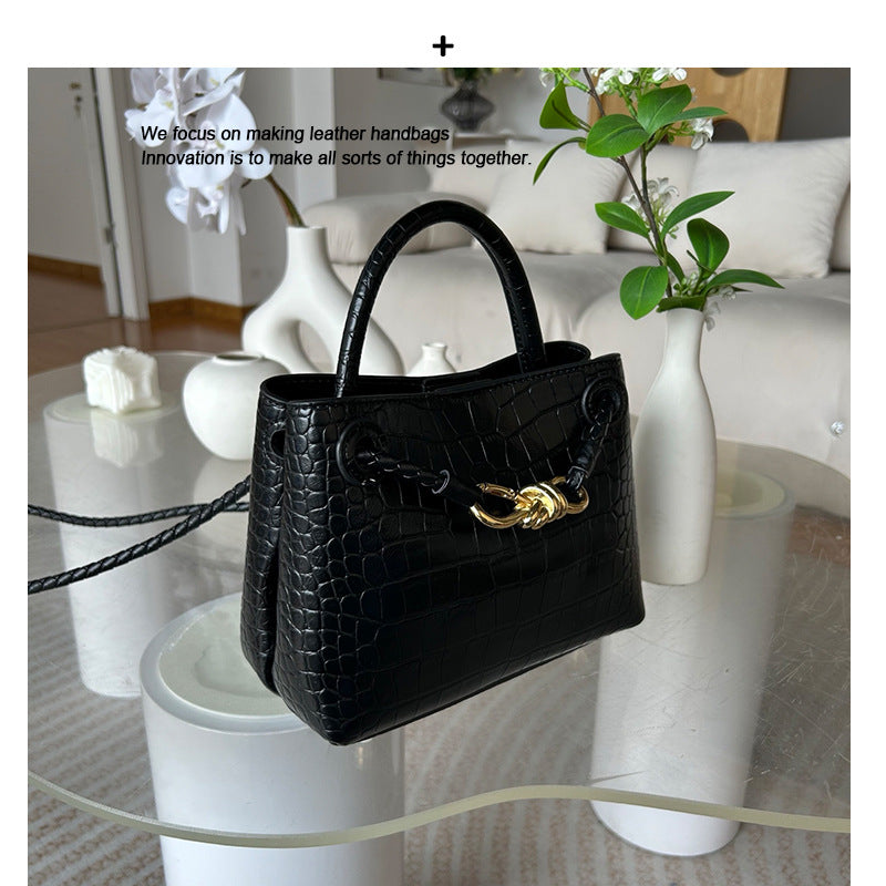 跨境2025热销石头纹包包新款时尚百搭通勤包感轻奢大容量单肩包女