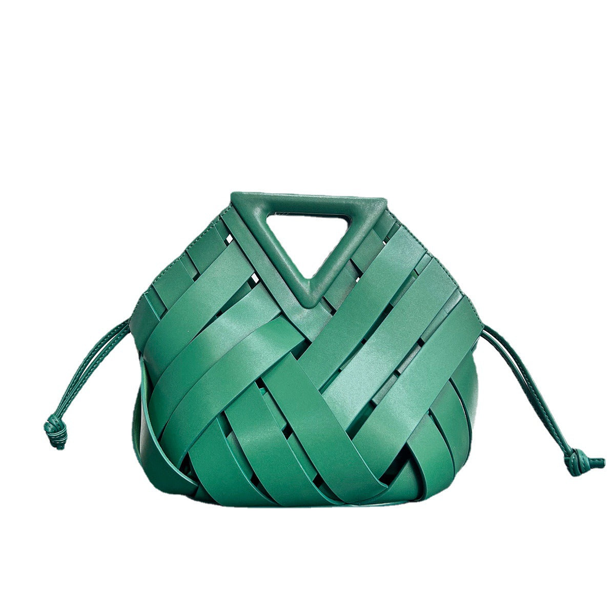 镂空菜篮子女包小众设计气质高级时尚倒三角手提编织包包2023新款