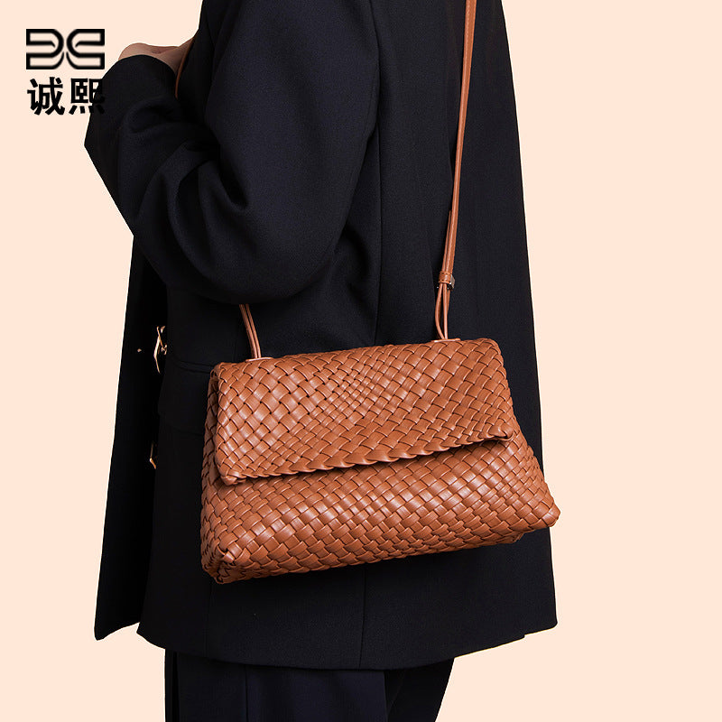 轻奢风高级感小众单肩腋下女包时尚手提包编织包包潮流百搭斜挎包