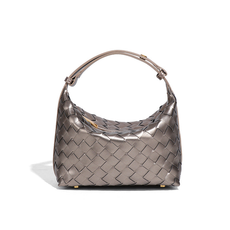 小众设计时尚休闲手拎女包百搭小清新质感单肩腋下包手工编织包包