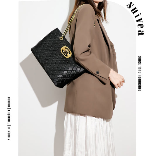 女士包包女高级感单肩包菱格休闲轻奢大容量腋下包时尚小众斜挎包