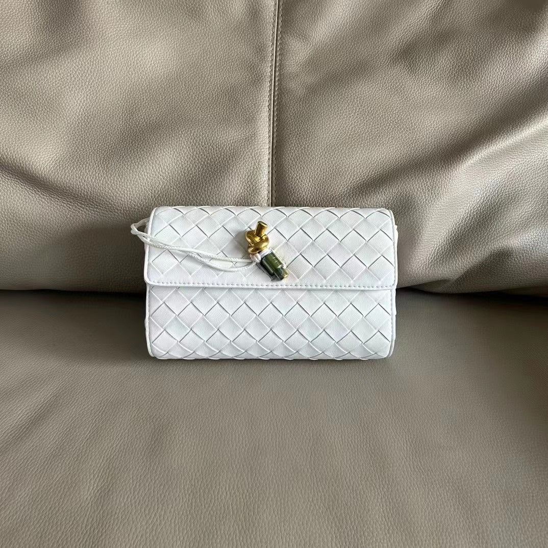 欧美时尚真皮小方包2023新款高档牛皮编织包简约单肩斜挎女士包包