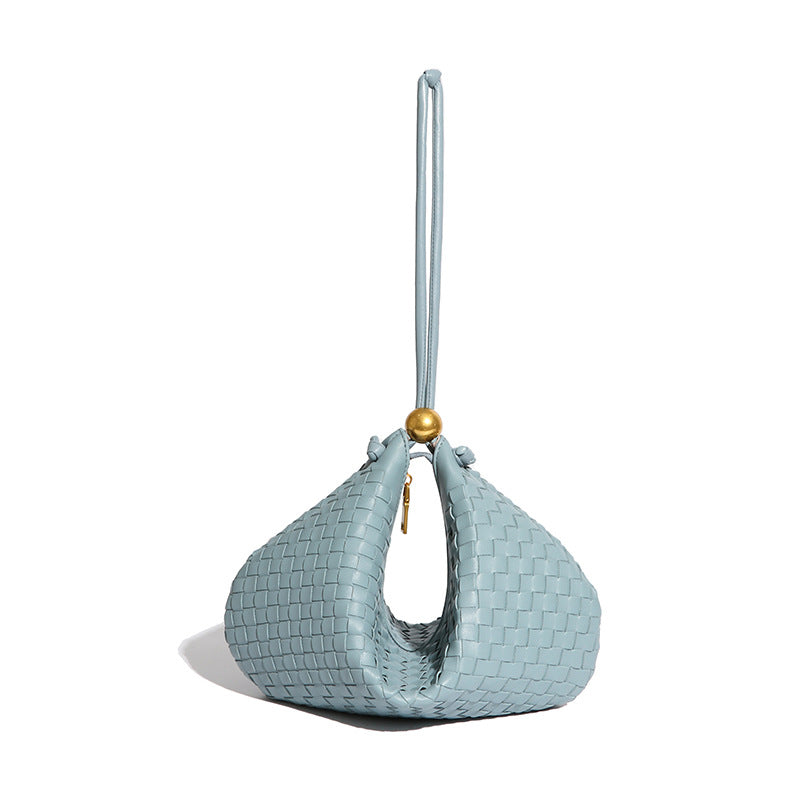 编织大容量包包女质感流行网红饺子包小众设计休闲百搭单肩腋下包