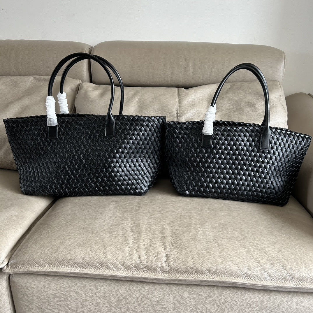 2024新款潮流时尚购物男女包编织手提单肩包菜篮子大容量托特包包