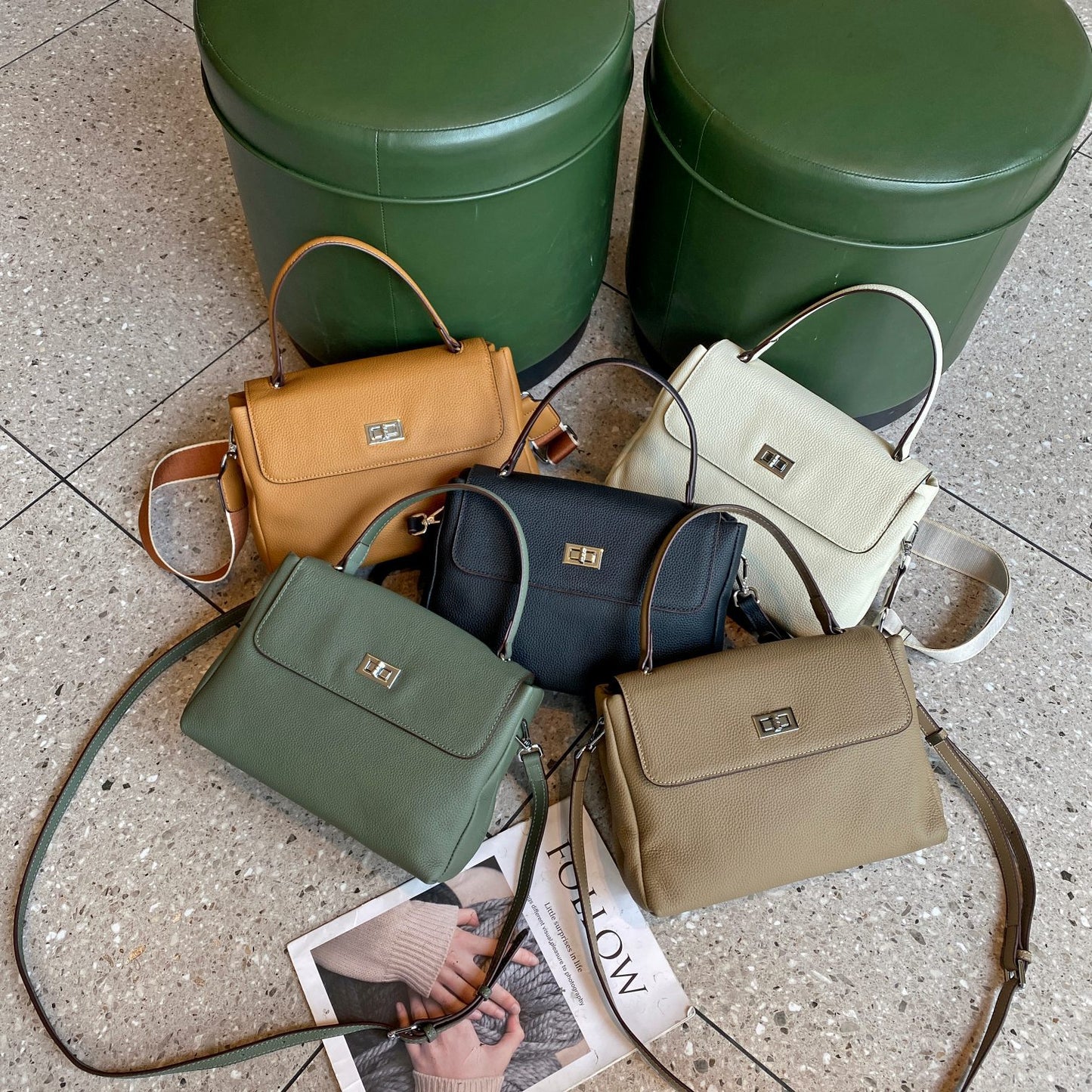 头层togo牛皮手提包通勤百搭单肩包女包时尚小众配双肩带无痕代发