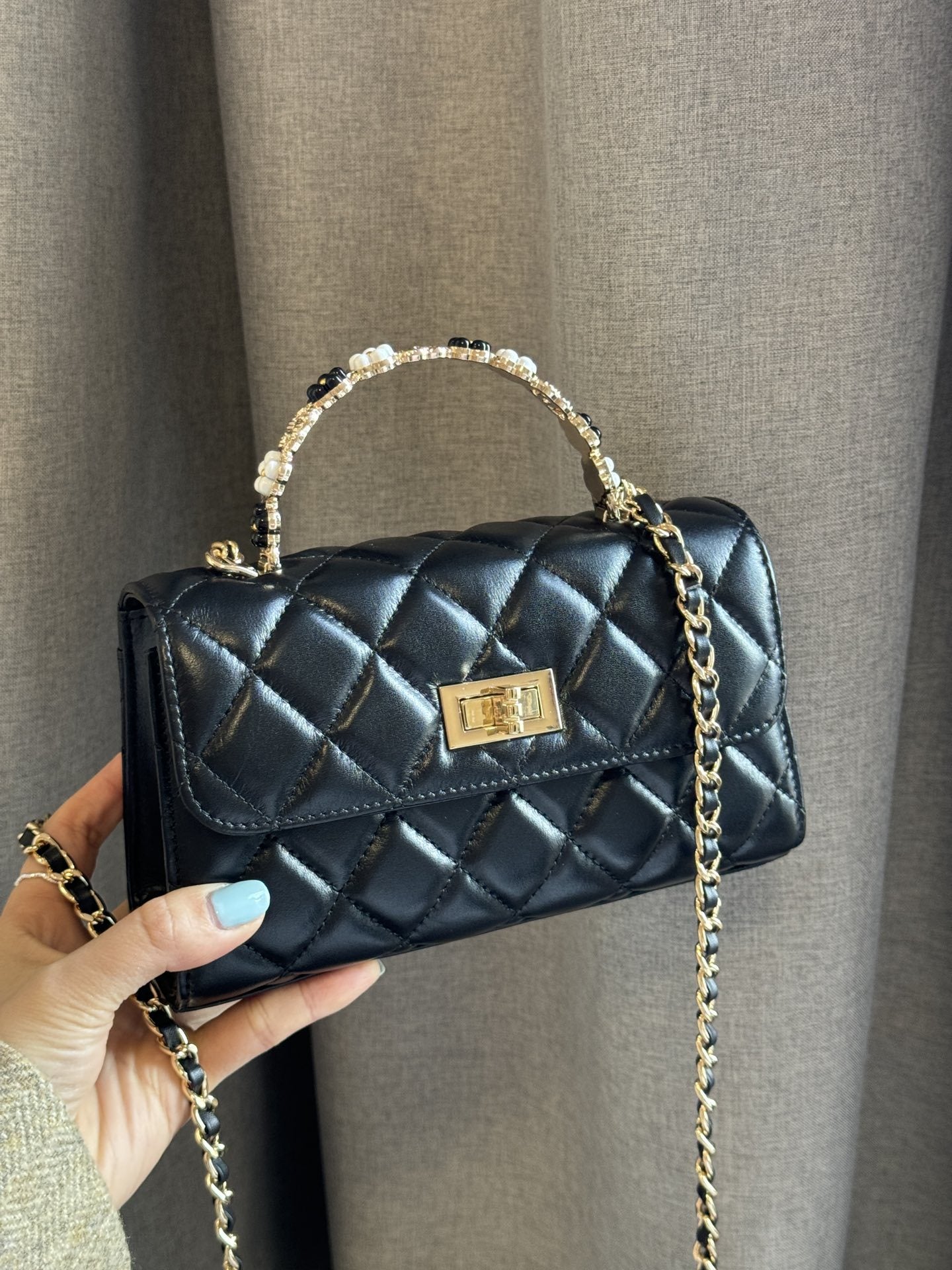 山茶花信封包女小香风高级感菱格链条包2024新款手提包单肩斜挎包