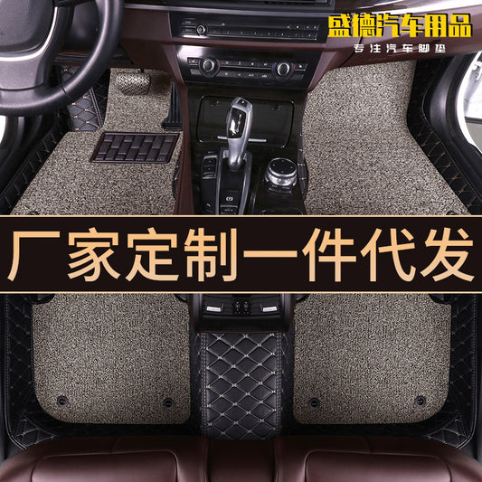 骥影特斯林双层脚垫适用于欧拉iQ黑猫白猫好猫内饰装专车脚垫