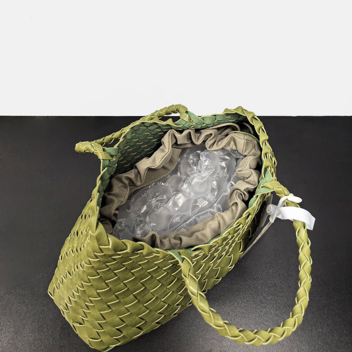 高级感纯色大容量子母手提包纯手工编织女包复古潮流菜篮子托特包