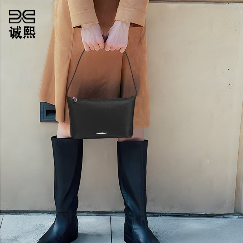 秋季质感迷你小方包时尚百搭便携高级感小众单肩包防水尼龙手提包