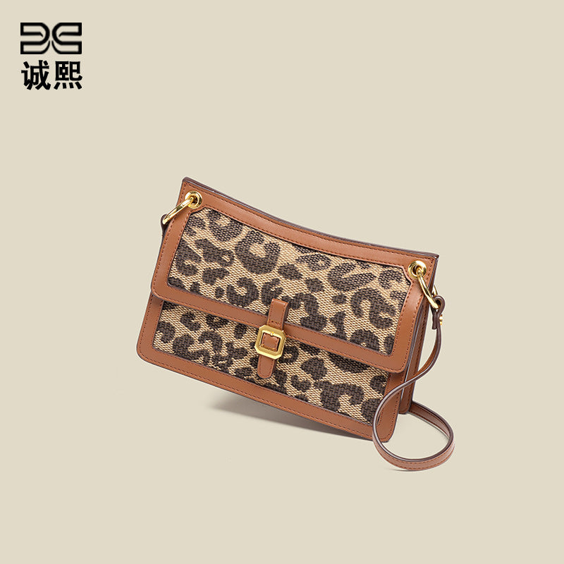 豹纹腋下高级感包包女2025新款百搭 ins小众时尚女包爆款斜挎小包