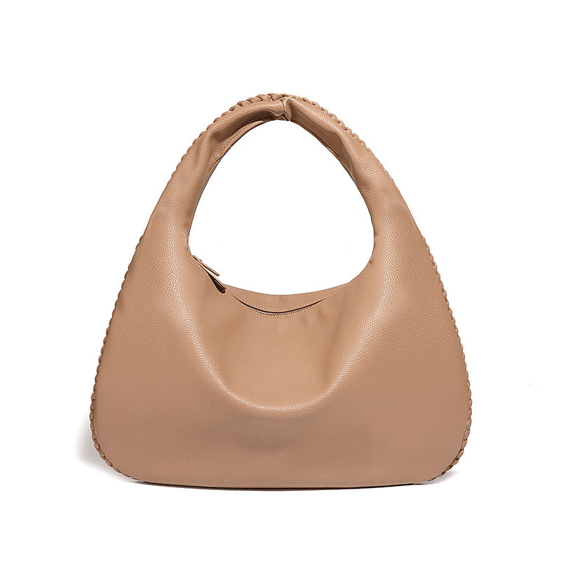 外贸跨境秋冬新款大容量月牙包时尚手提饺子包高级感女单肩腋下包