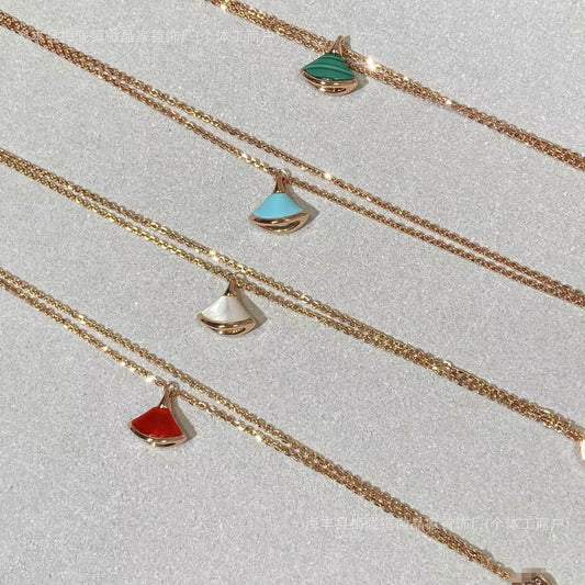 宝家扇子手链精工版裙子手链厚金电镀18k双链天然玛瑙工厂直销