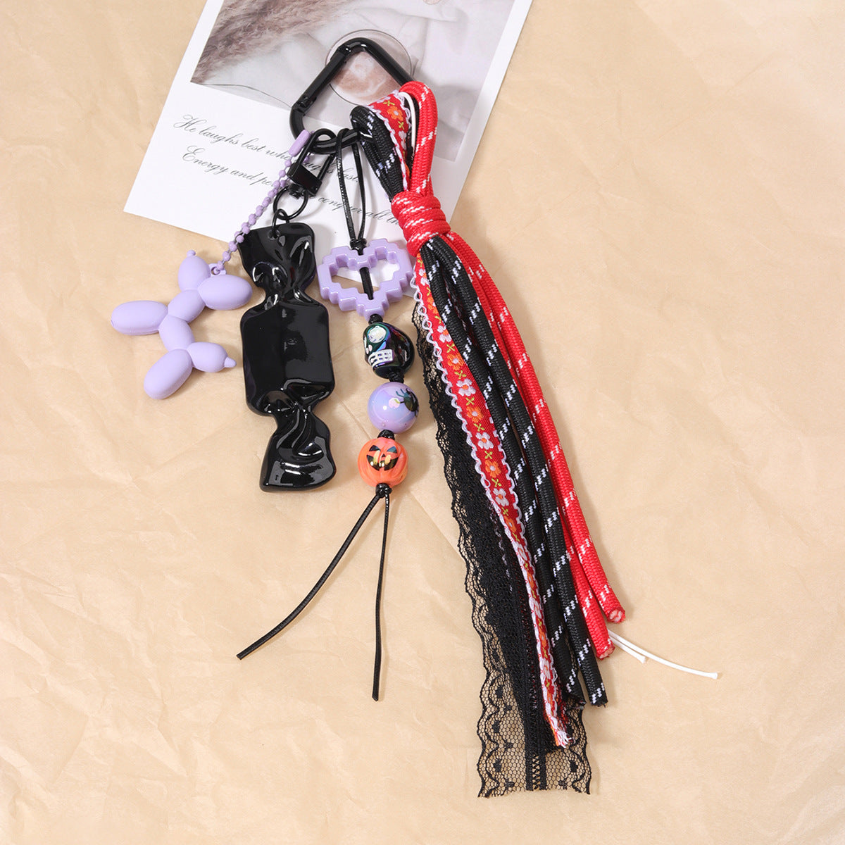 跨境热销万圣节组合挂绳多元素DIY挂件跨境节日装饰派对礼品挂链