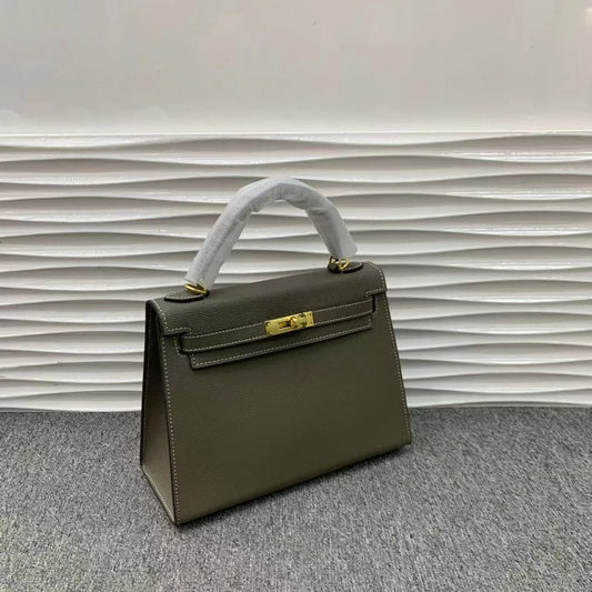 手提包新款2024潮流时尚百搭凯利包质感手掌纹手机包单肩斜挎包女