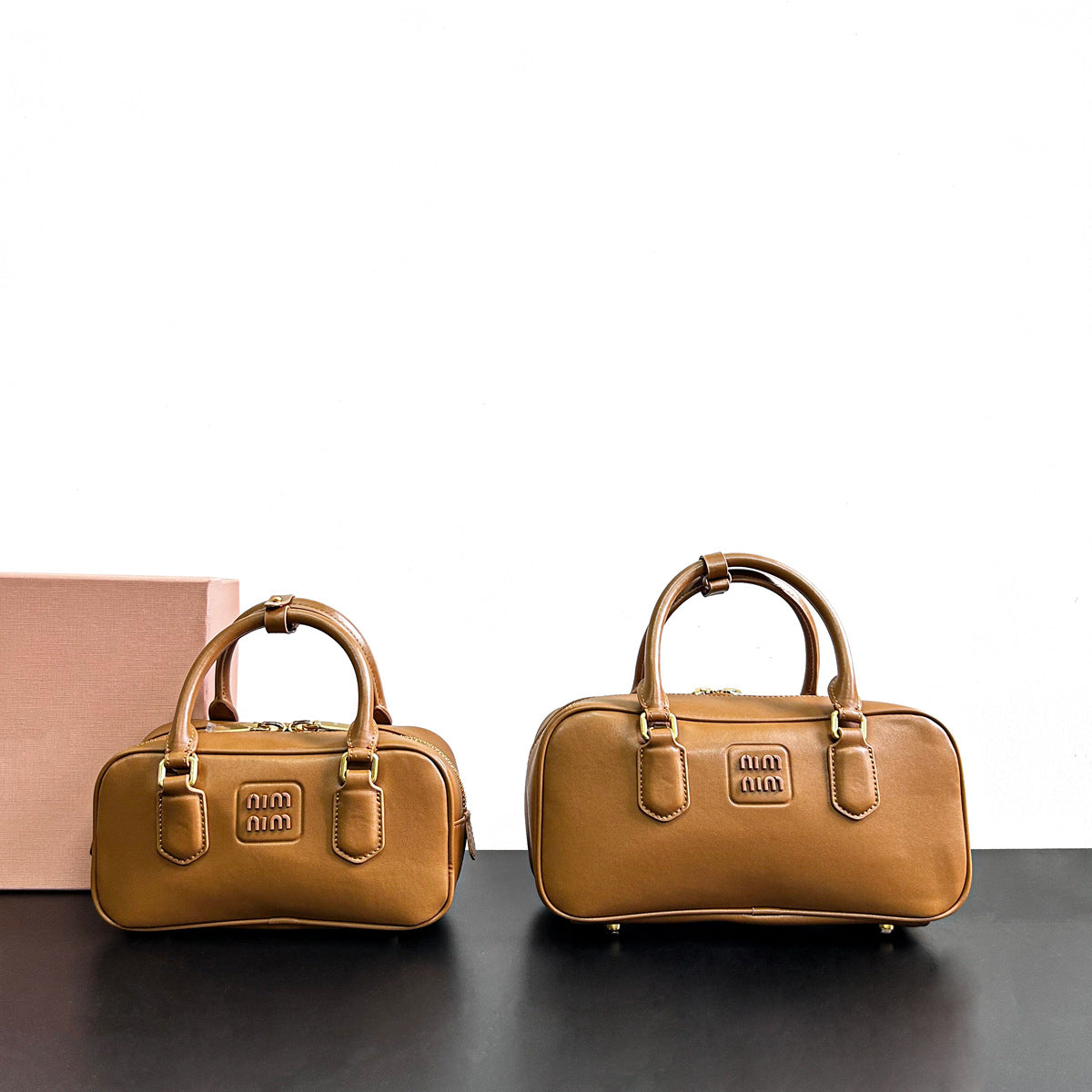 时尚百搭横款小手提包保龄球包小包包2023秋冬新款复古枕头包女包