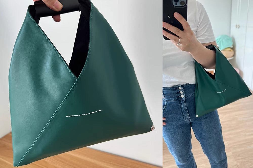 MM马吉啦三角包慵懒风女大容量通勤托特包ins潮流饺子包购物袋6