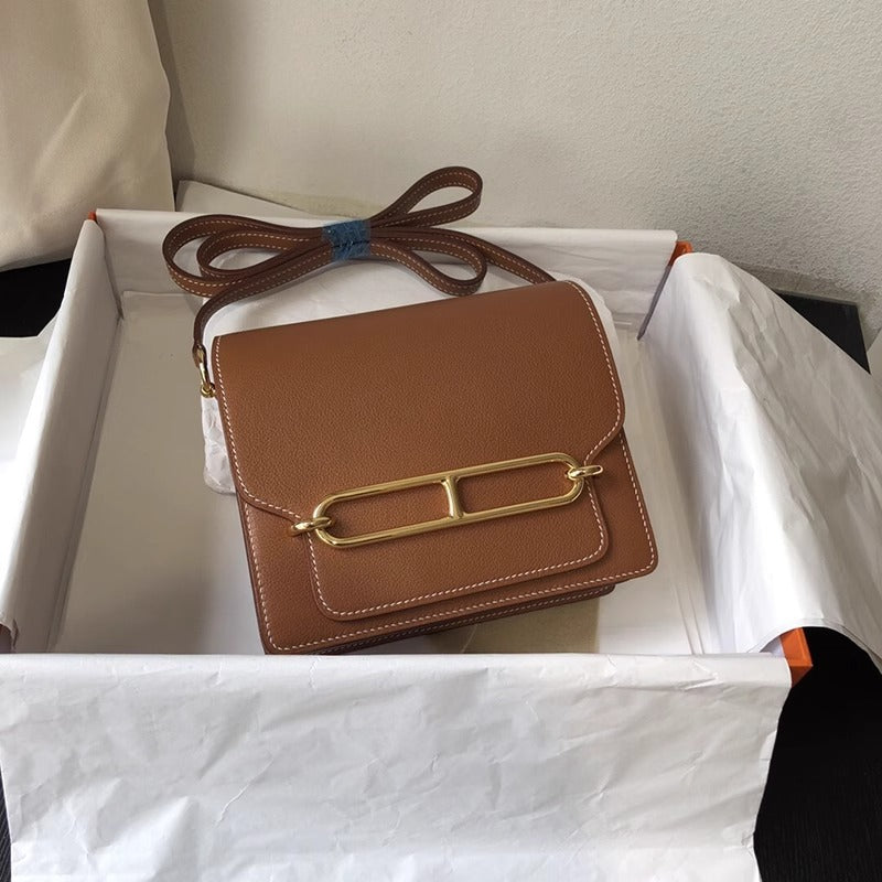 网红同款空姐豆腐包头层牛皮猪鼻子包小方包单肩斜挎女包直播代发