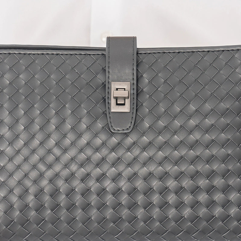 X&BV新款编织手包男真皮2021新款休闲商务大容量手抓包男士手拿包