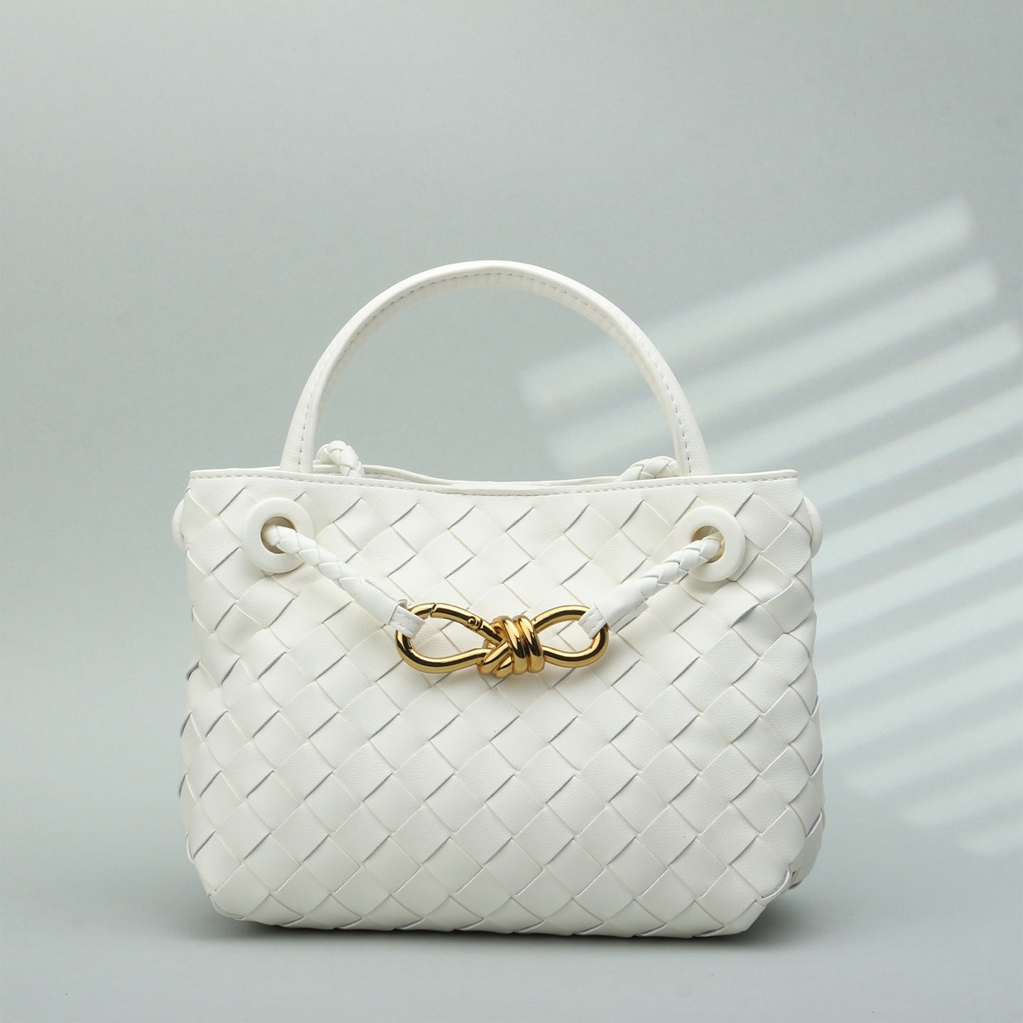 真皮手拎包外贸高级编织包跨境时尚羊皮手提包大容量单肩斜跨包女