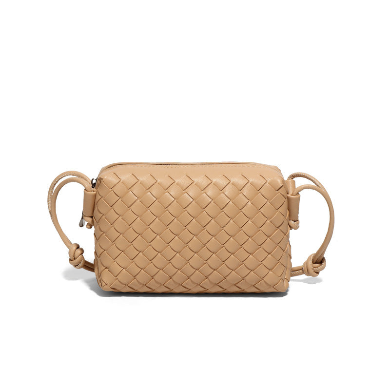 创意手工编织包包时尚潮流小方包秋冬新款小巧大容量单肩斜挎女包