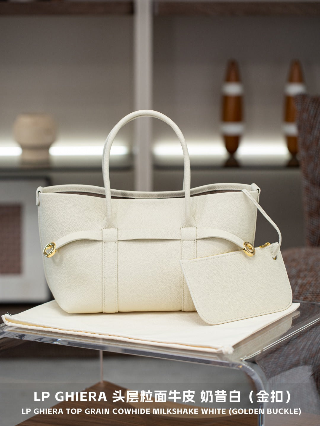 跨境新款小众设计高级感帆布拼牛皮托特包大容量通勤百搭手提包女