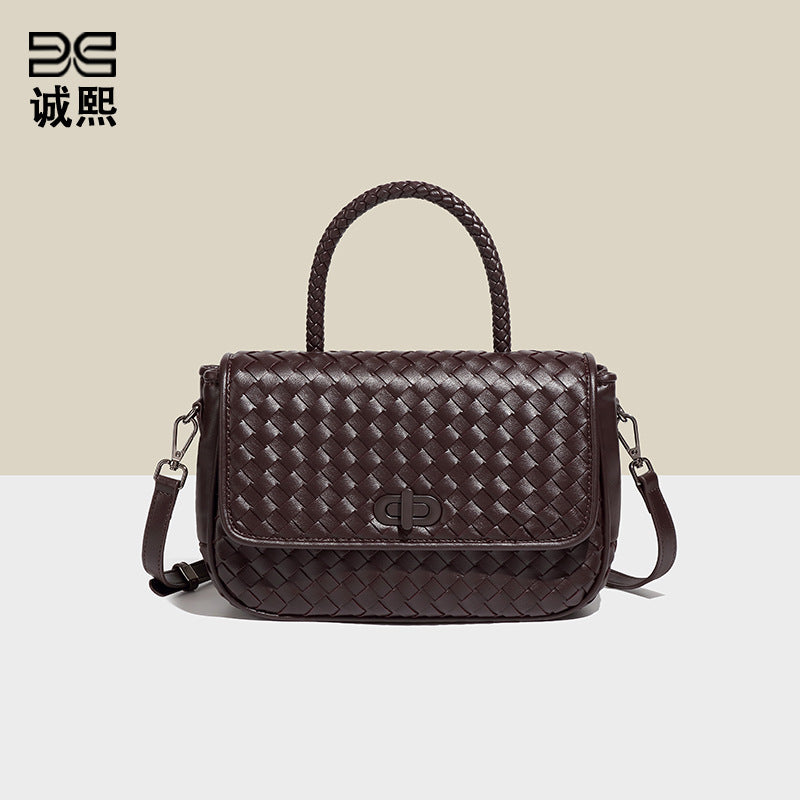 包包冬季款女高级感编织包小众百搭潮流手提包单肩斜挎包一件代发