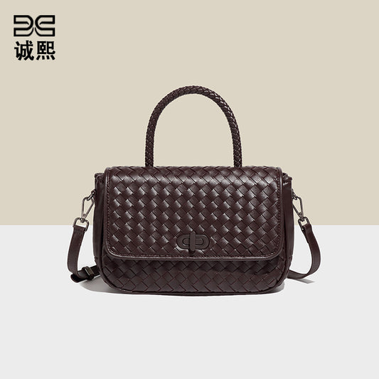 包包冬季款女高级感编织包小众百搭潮流手提包单肩斜挎包一件代发