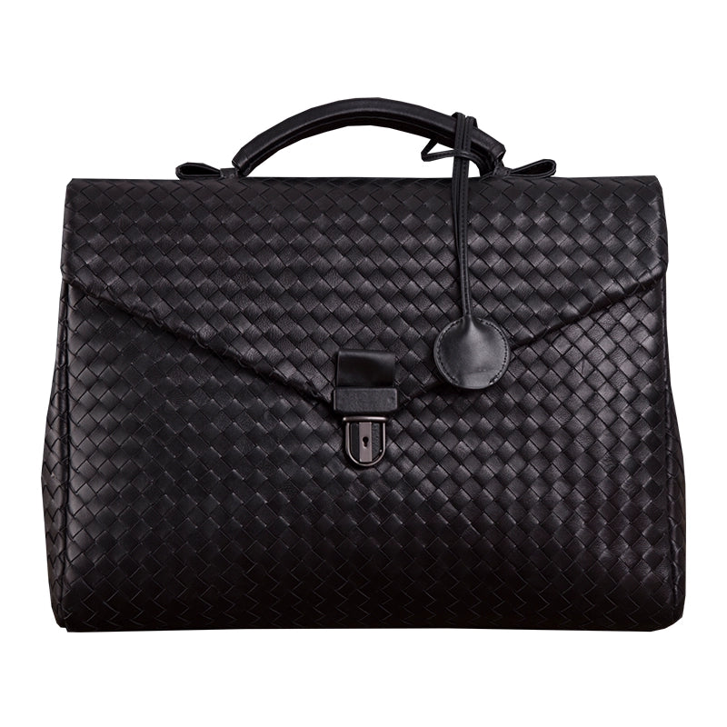 真皮男包公文包英伦风尚男士商务休闲手提包羊皮翻盖电脑包横款潮