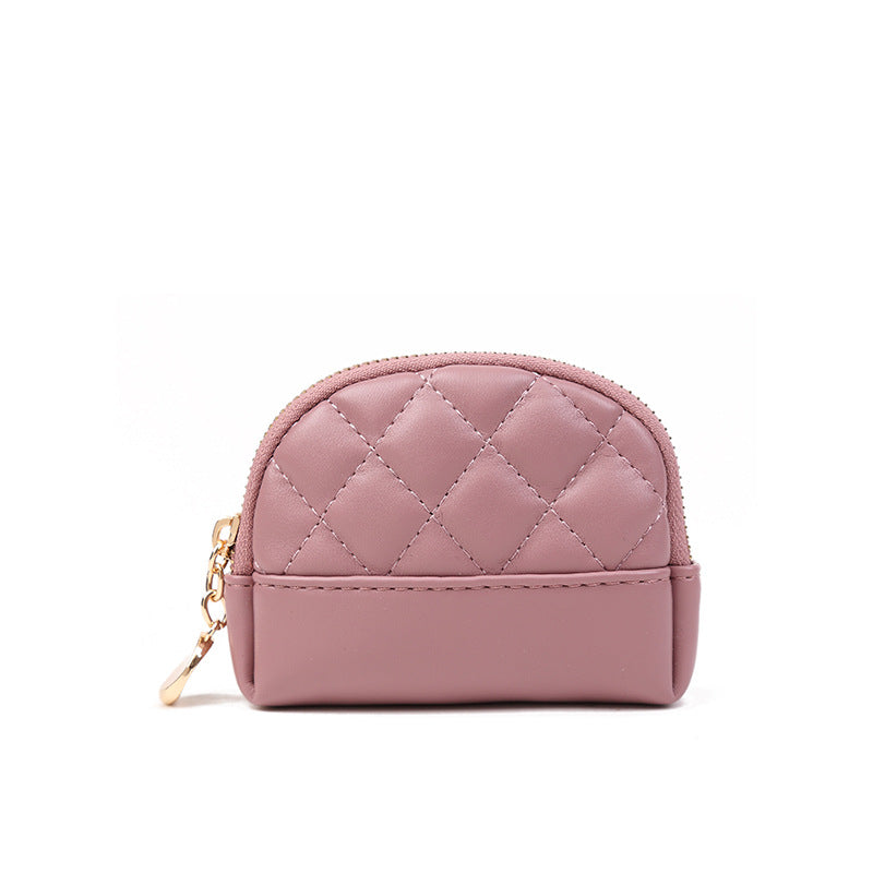 女钱包工厂直销-新款拉链手拿包女士零钱包短款菱格卡包 一件代发