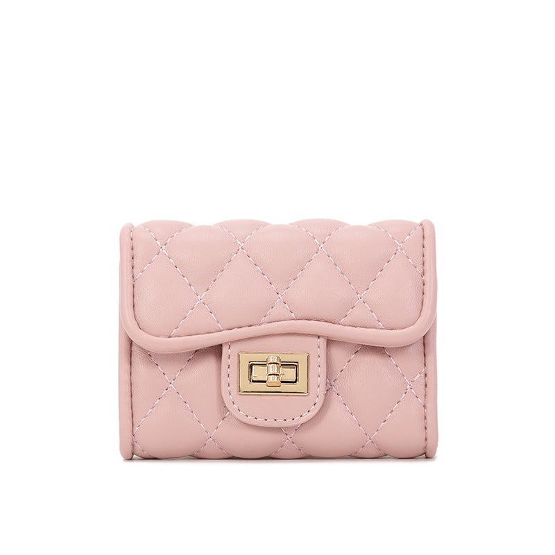 包包女2025新款零钱包包时尚多卡位卡包小香风菱格钱包 一件代发