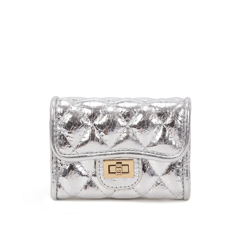 包包女2025新款零钱包包时尚多卡位卡包小香风菱格钱包 一件代发