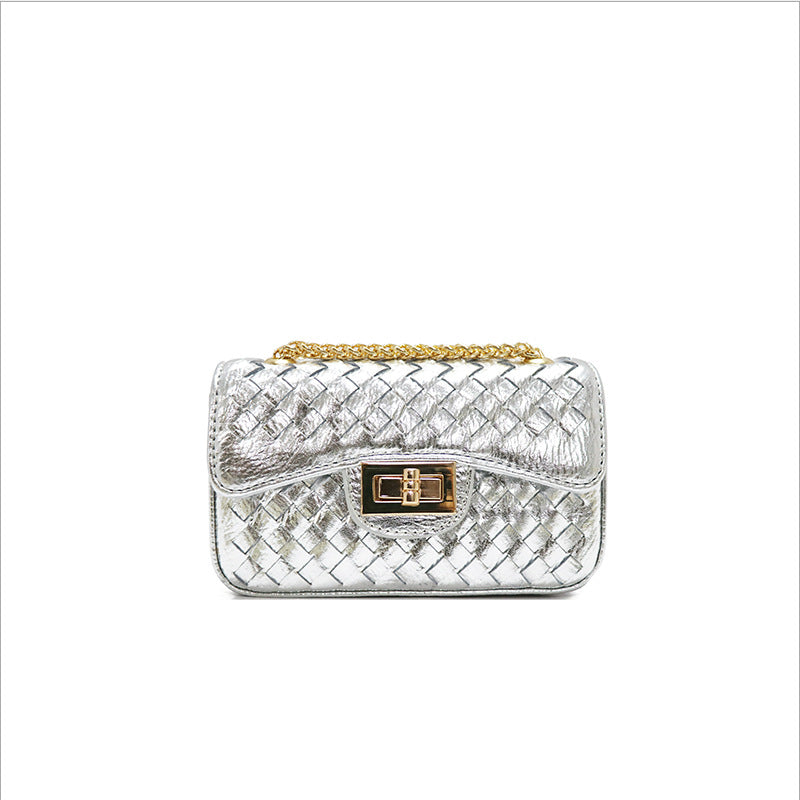 女包包2025新款小香风迷你编织链条小方包韩版时尚女包 一件代发