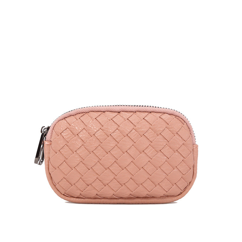 零钱包2024新款钱包女手工编织多隔层卡包方便收纳钥匙包