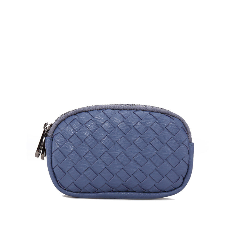 零钱包2024新款钱包女手工编织多隔层卡包方便收纳钥匙包