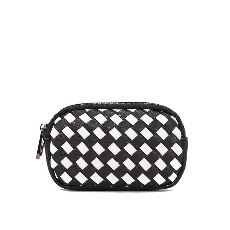 零钱包2024新款钱包女手工编织多隔层卡包方便收纳钥匙包